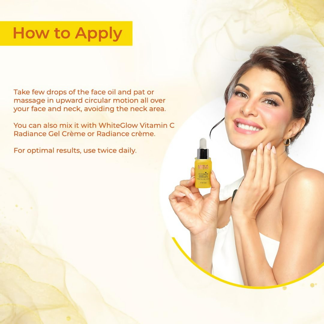 Lotus Herbals WhiteGlow Vitamin C and Gold Radiance Face Oil | Grocsy