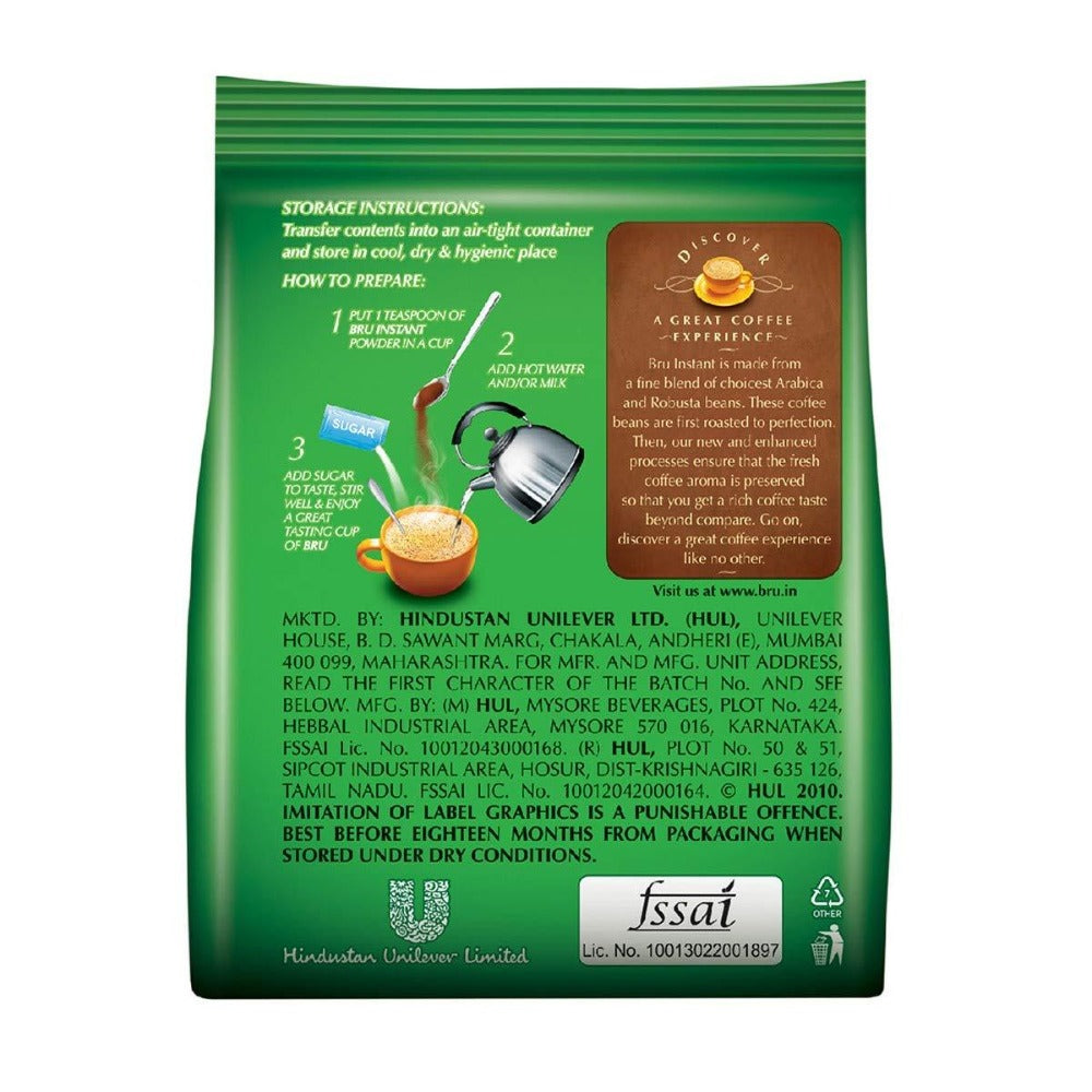 BRU Instant Coffee - Aromatic Coffee Made From Organic Coffee Beans, Rich & Premium Instant Coffee | Grocsy