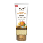 WOW Skin Science Ubtan + Hyaluronic Acid Detan Face Scrub For Gently Exfoliates, Removes Impurities, Hydrates Skin | Grocsy