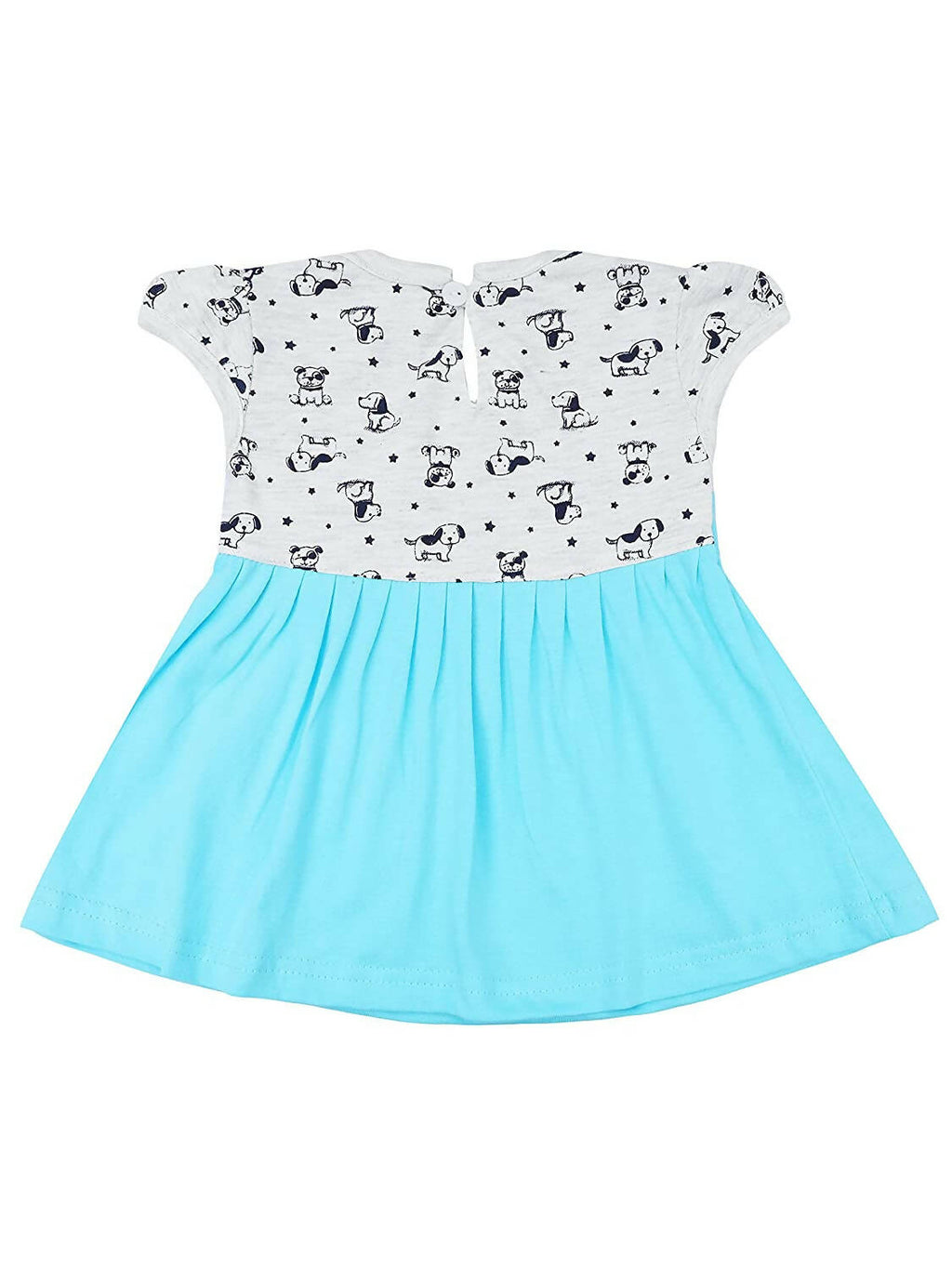 NammaBaby Baby Girl's A-Line Mini Frock Dress - Blue | Grocsy