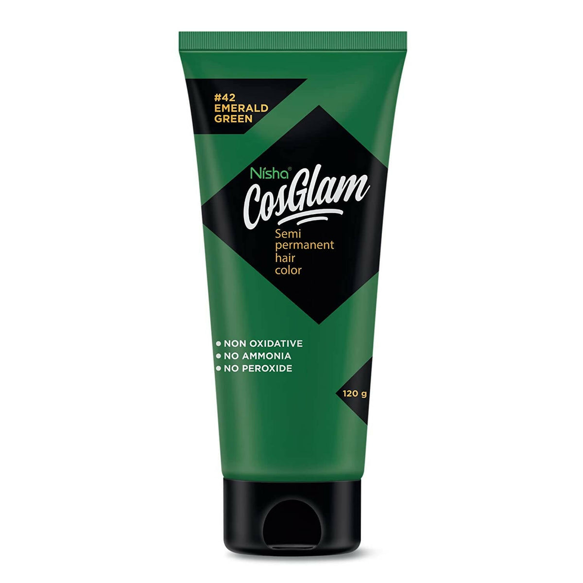 Nisha Cosglam Semi Permanent Hair Color 42 Emerald Green | Grocsy