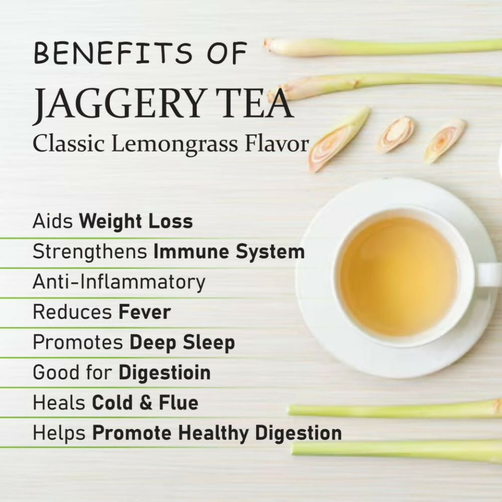 Naivedyam Classic Lemongrass Flavour Jaggery Tea | Grocsy