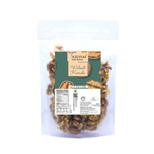 Tassyam Organics Premium Imported Walnuts Akhrot - Pouch | Grocsy