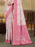 Sangam Prints Cream Cotton Silk With Meena Woven Work Traditional Saree | Grocsy