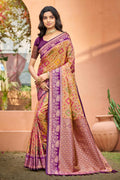 Sangam Prints Mustard Gold Soft Silk Woven Work Traditional Saree | Grocsy