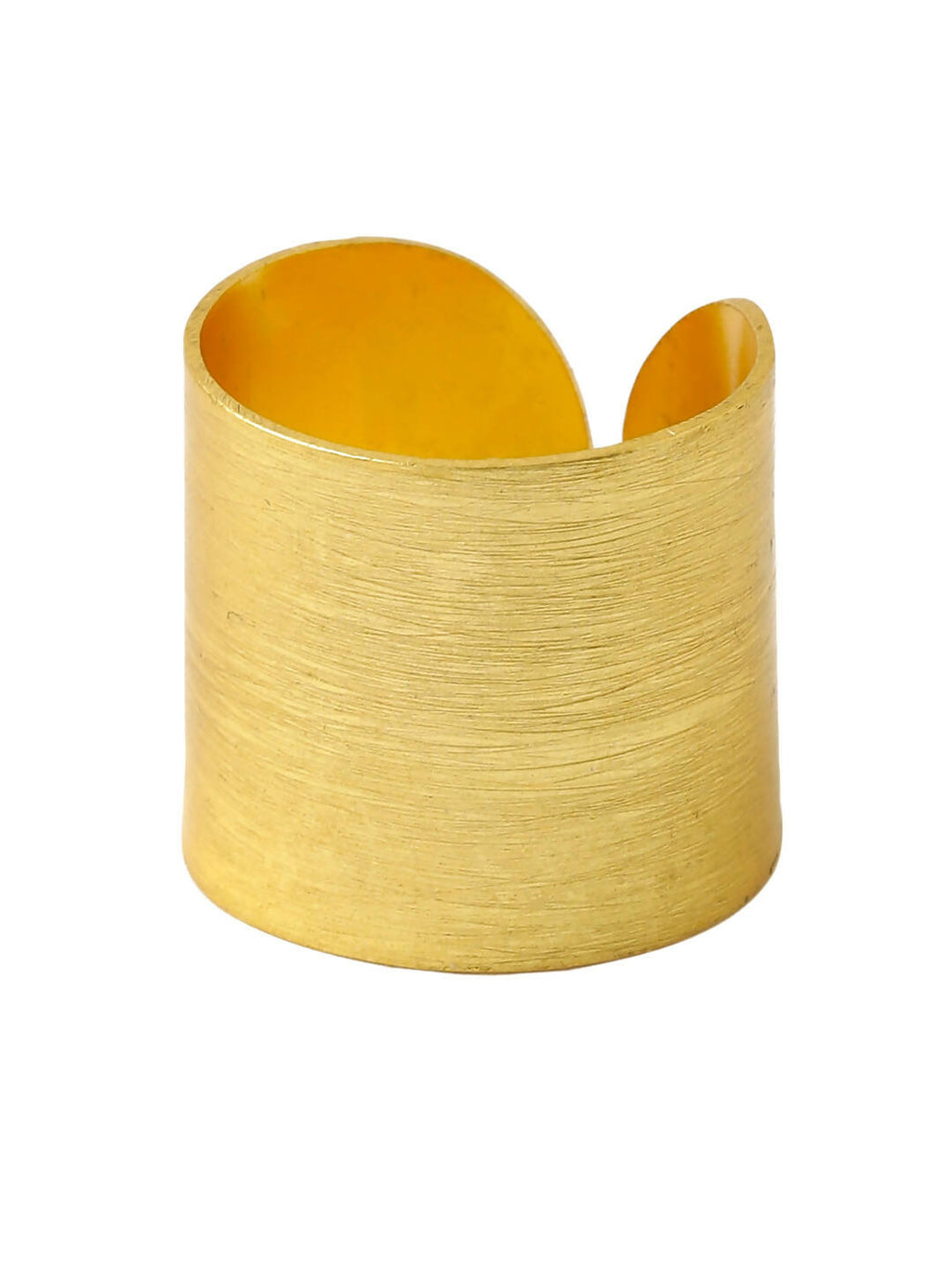 NVR Women Gold-Polished Adjustable Finger Ring | Grocsy