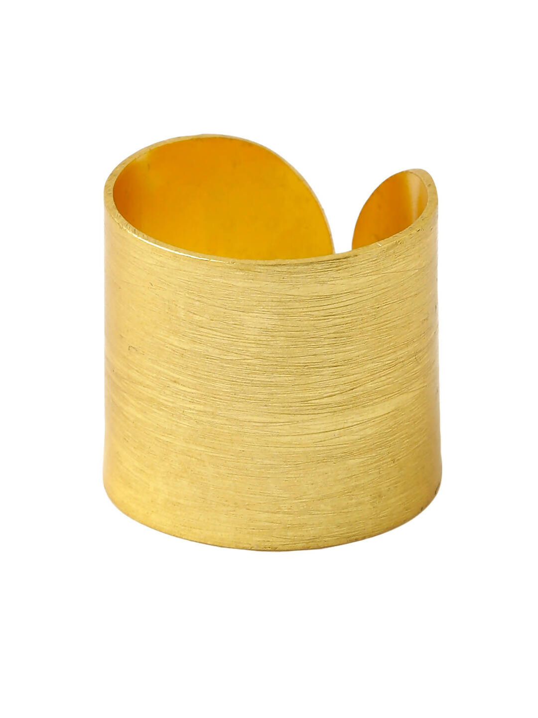NVR Women Gold-Polished Adjustable Finger Ring | Grocsy