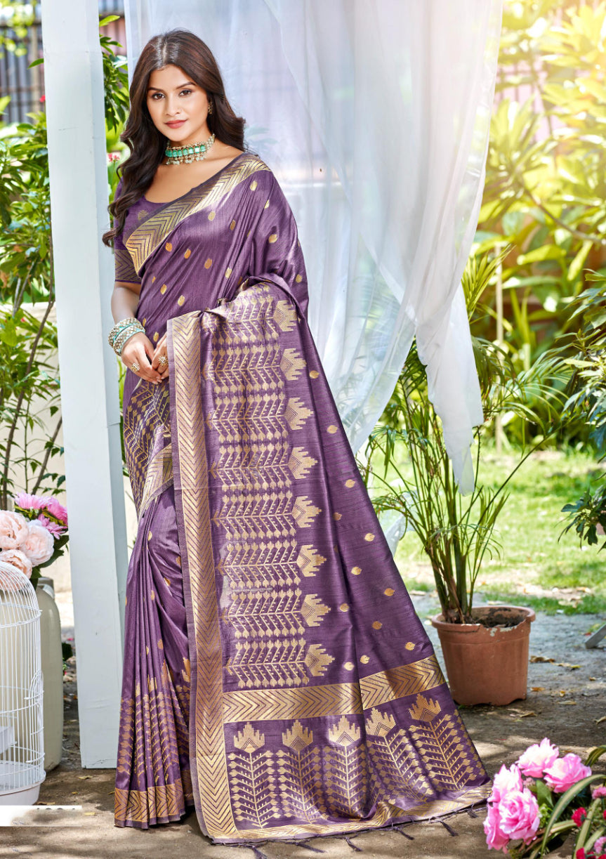 Sangam Prints Turquoise Assam Silk Woven Work Traditional Saree | Grocsy