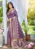 Sangam Prints Turquoise Assam Silk Woven Work Traditional Saree | Grocsy
