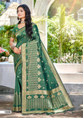 Sangam Prints Green Assam Silk Woven Work Traditional Saree | Grocsy
