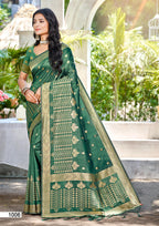 Sangam Prints Navy Blue Assam Silk Woven Work Traditional Saree | Grocsy