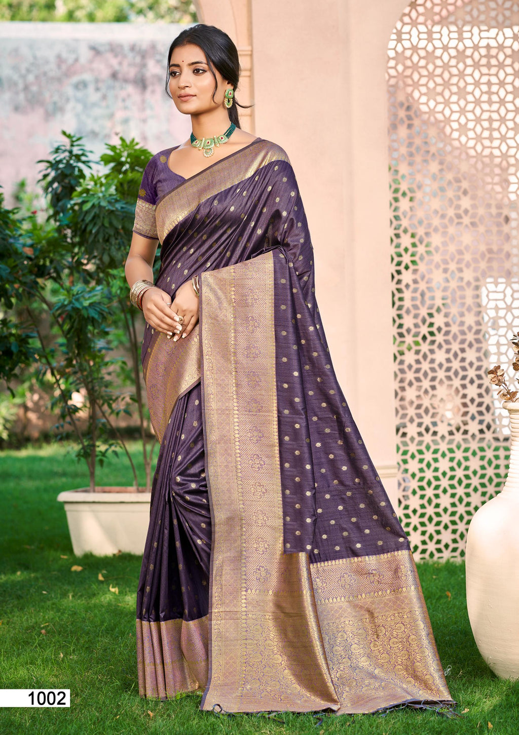 Sangam Prints Dark wine Assam Silk Woven Work Traditional Saree | Grocsy