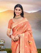 Sangam Prints Gajri Havy Assam Silk Saree With Meena Woven Work Traditional Saree | Grocsy