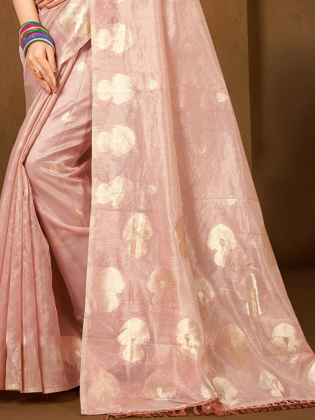 Sangam Prints Purple Munga Kota Woven Work Traditional Saree | Grocsy