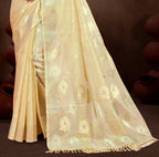 Sangam Prints Golden Munga Kota Woven Work Traditional Saree | Grocsy