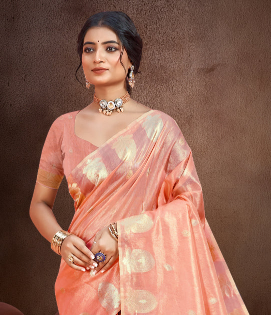 Sangam Prints Gajri Munga Kota Woven Work Traditional Saree | Grocsy