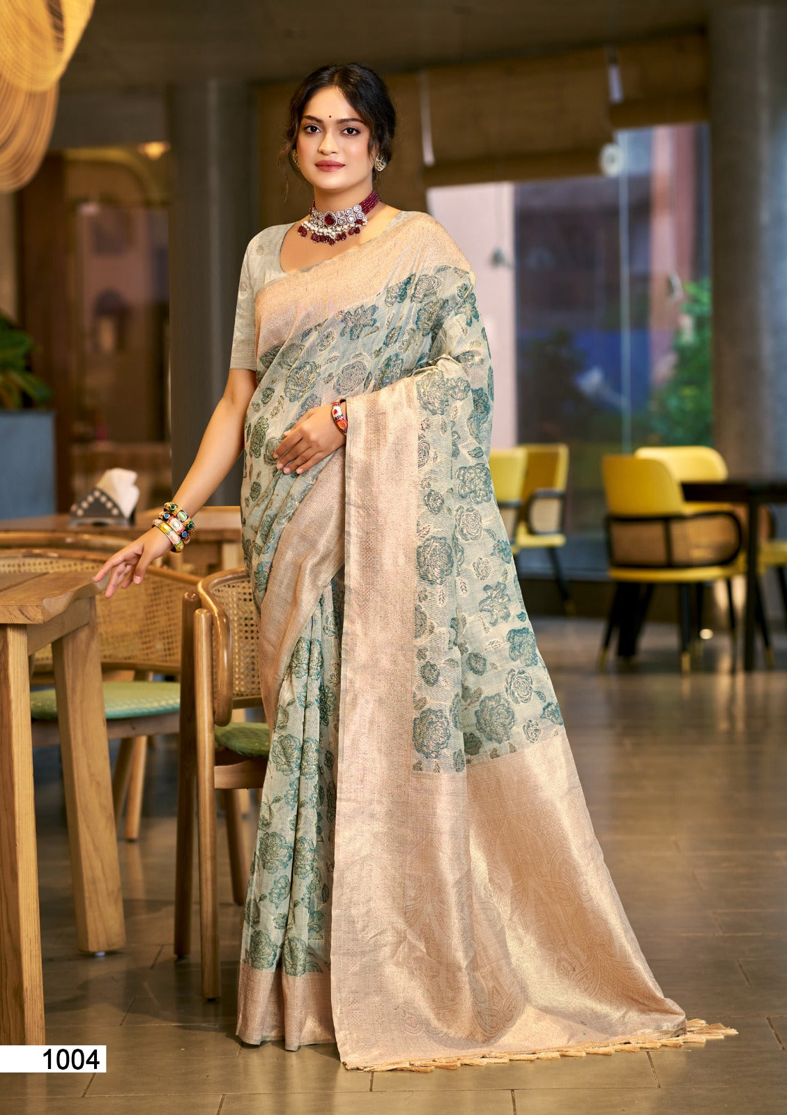 Prazu Fashion Green Cotton Silk Weaving Wedding Wear Saree | Grocsy