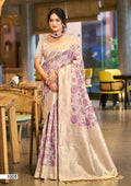 Prazu Fashion Purple Cotton Silk Weaving Wedding Wear Saree | Grocsy
