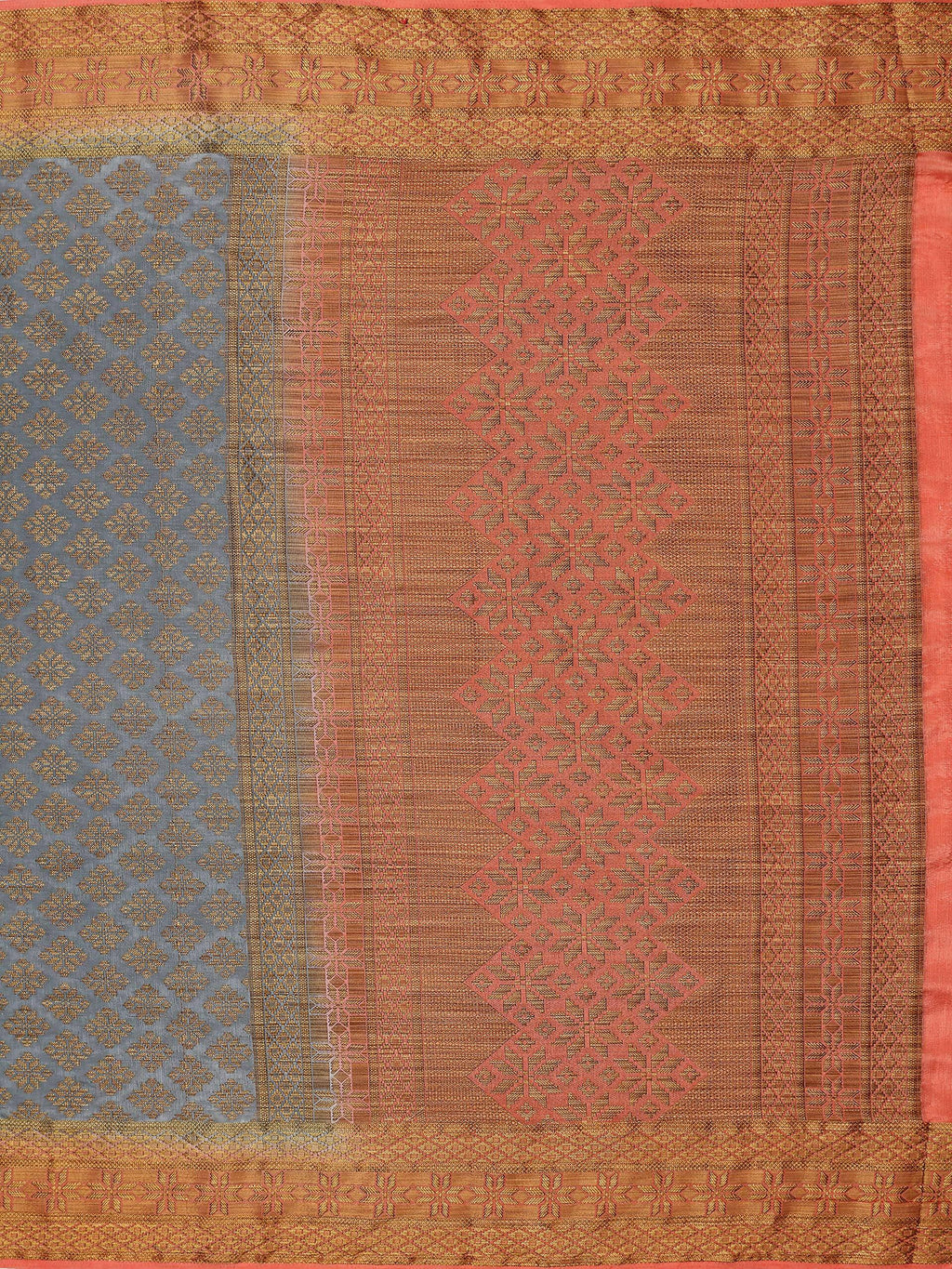 Mimosa Women's Patola Art Silk Grey Saree | Grocsy