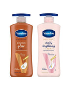 Vaseline Daily Brightening Body Lotion & Cocoa Glow Body Lotion Combo | Grocsy