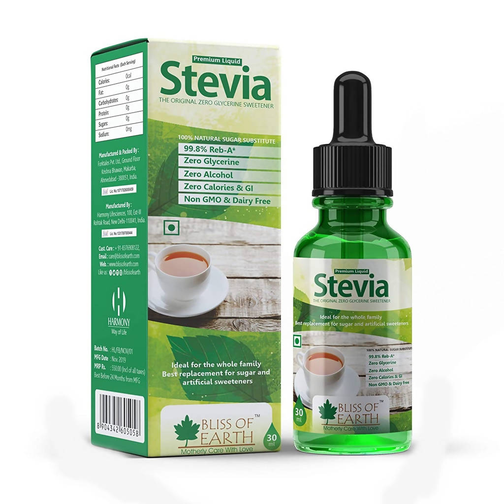Bliss of Earth 99.8% REB-A Liquid Stevia | Grocsy