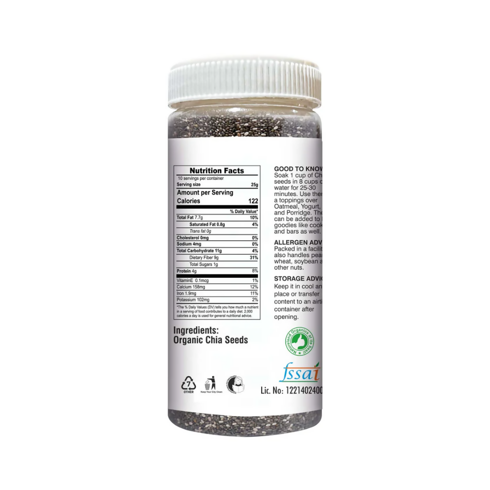 Nature Land Organics Edible Chia Seeds | Grocsy