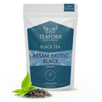 TEAFORA Assam Exotic Black Tea | Unblended Loose Leaf Tea | Robust & Full Bodied | Freshly Sourced Direct From Origin | Brew Hot or as Iced Tea | Grocsy