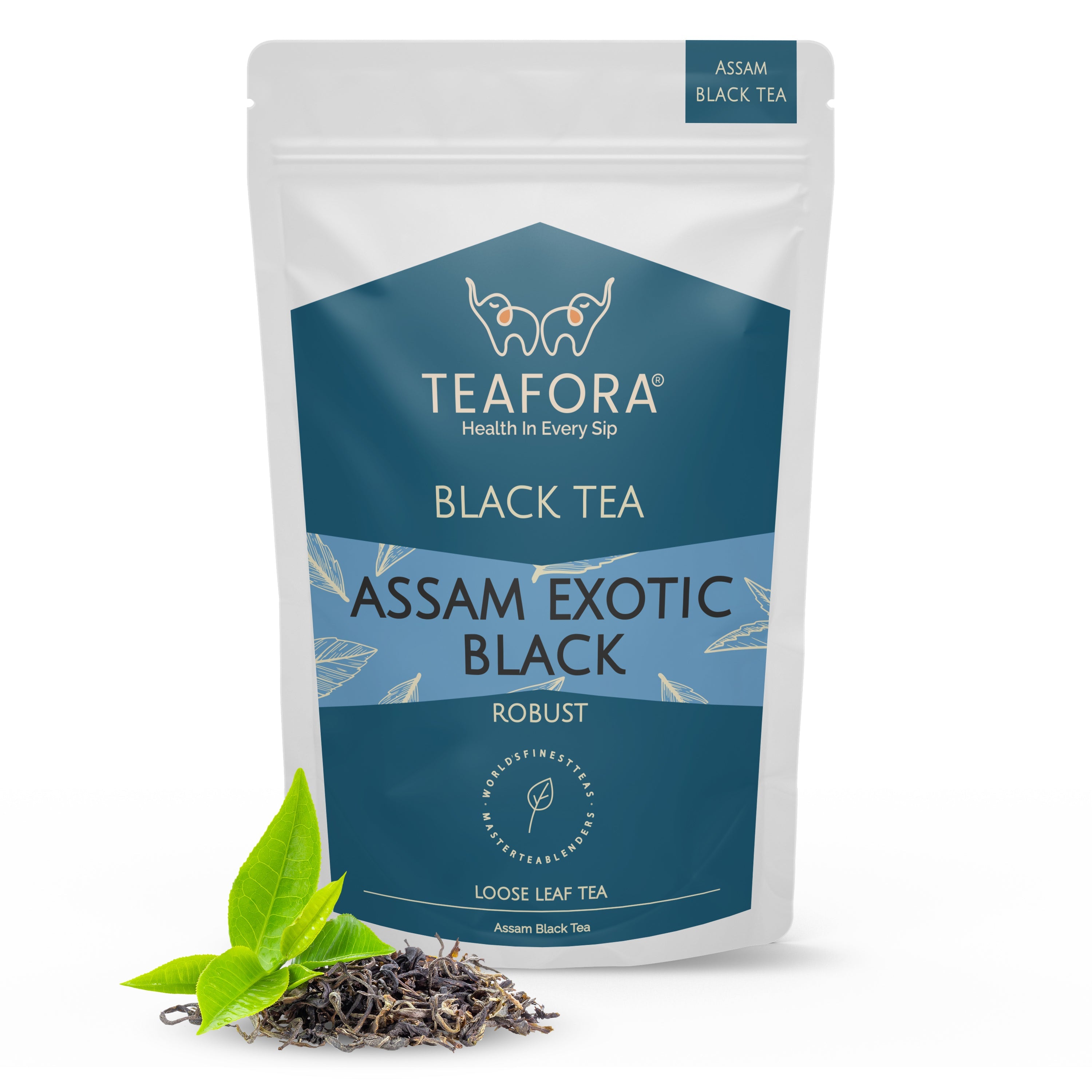 TEAFORA Assam Exotic Black Tea | Unblended Loose Leaf Tea | Robust & Full Bodied | Freshly Sourced Direct From Origin | Brew Hot or as Iced Tea | Grocsy