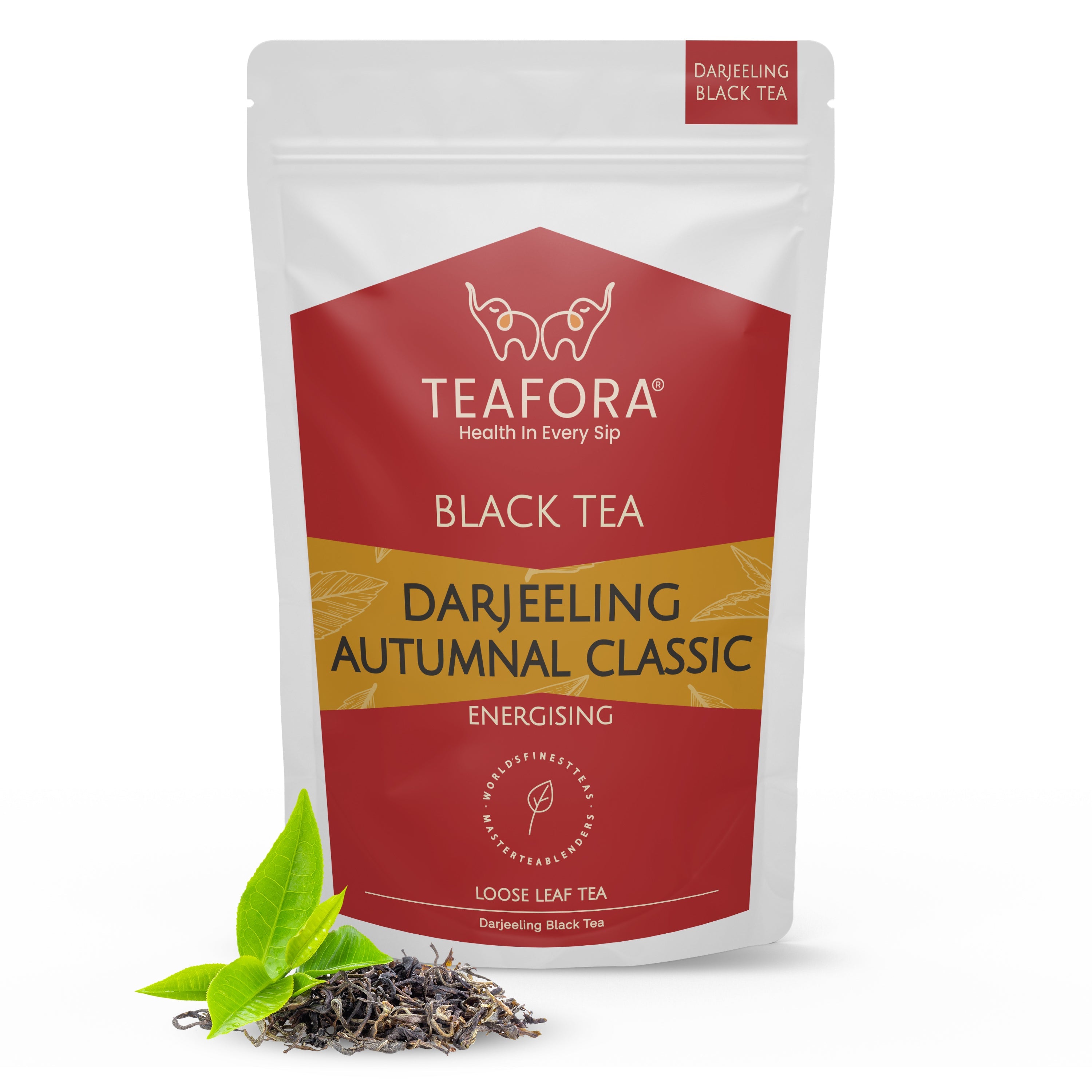 TEAFORA Darjeeling Autumnal Classic Black Tea | Autumn Flush Loose Leaf | Strong, Robust Taste & Aroma | Freshly Sourced Direct From Origin | Brew Hot or Iced Tea | Grocsy