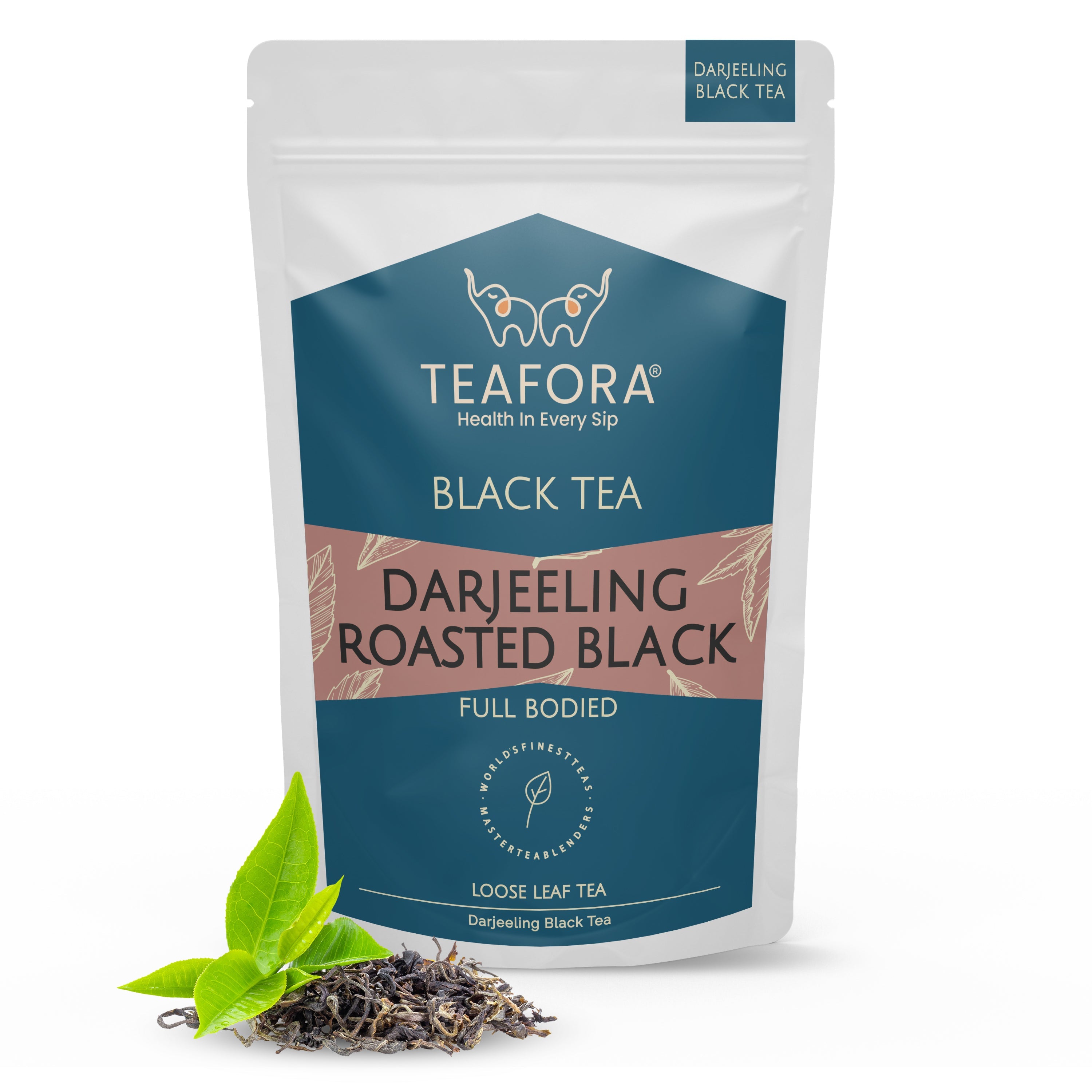 TEAFORA Darjeeling Roasted Black Tea | Darjeeling Loose Leaf Tea | Full Bodied & Robust | Freshly Sourced From Single Estate | Brew as Hot or Iced Tea | Grocsy