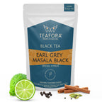 TEAFORA Earl Grey Masala Black Tea | Spiced Citrus | Assam Loose Leaves | Blended with Indian Aromatic Spices & Natural Bergamot Extract | 100% NATURAL | Grocsy