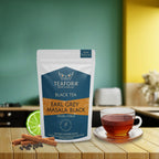 TEAFORA Earl Grey Masala Black Tea | Spiced Citrus | Assam Loose Leaves | Blended with Indian Aromatic Spices & Natural Bergamot Extract | 100% NATURAL | Grocsy