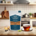 TEAFORA Ginger Masala Chai Tea | Assam CTC Loose Black Tea | Blended with Authentic Indian Spices | Indian Ginger Tea | 100% NATURAL INGREDIENTS | Grocsy