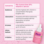 PLIX The Plant Fix Glutathione Skin Glow 15 Effervescent Tablets And Guava Serum | Grocsy
