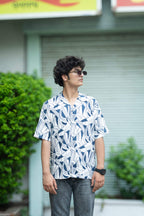 Fabmade Men’S Abstract Print Cuban Collar Shirt | Grocsy
