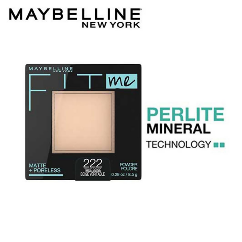 Maybelline New York Fit Me Matte Poreless Pressed Face Powder - True Beige 222 | Grocsy