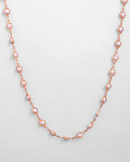 VOJ Gold-Polished Chain For Women With White Pearls | Grocsy
