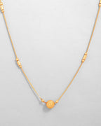VOJ Gold-Polished Designer Piped Chain WithBig Gold Bead. | Grocsy