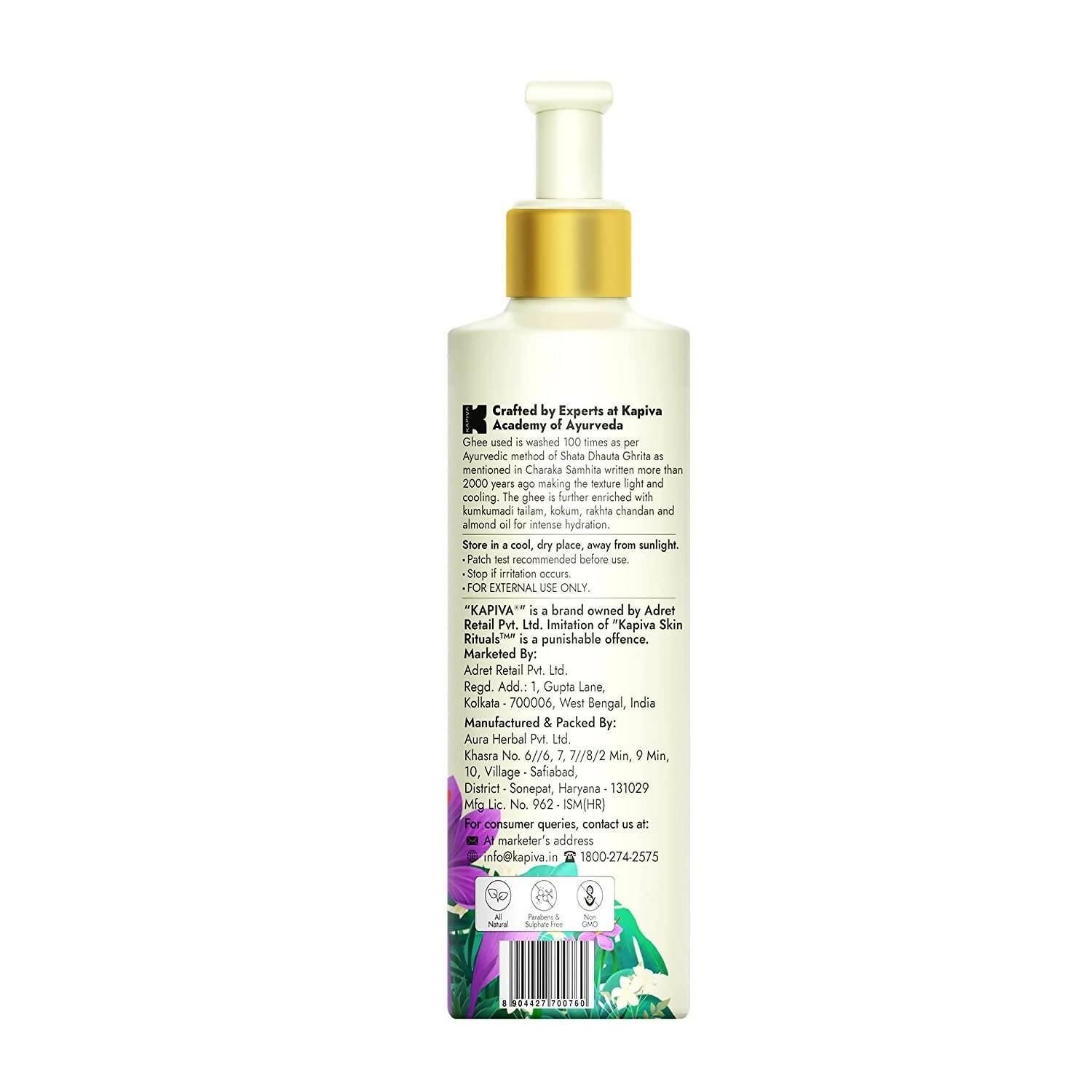Kapiva Ayurveda Ghee Kumkumadi Body Lotion | Grocsy