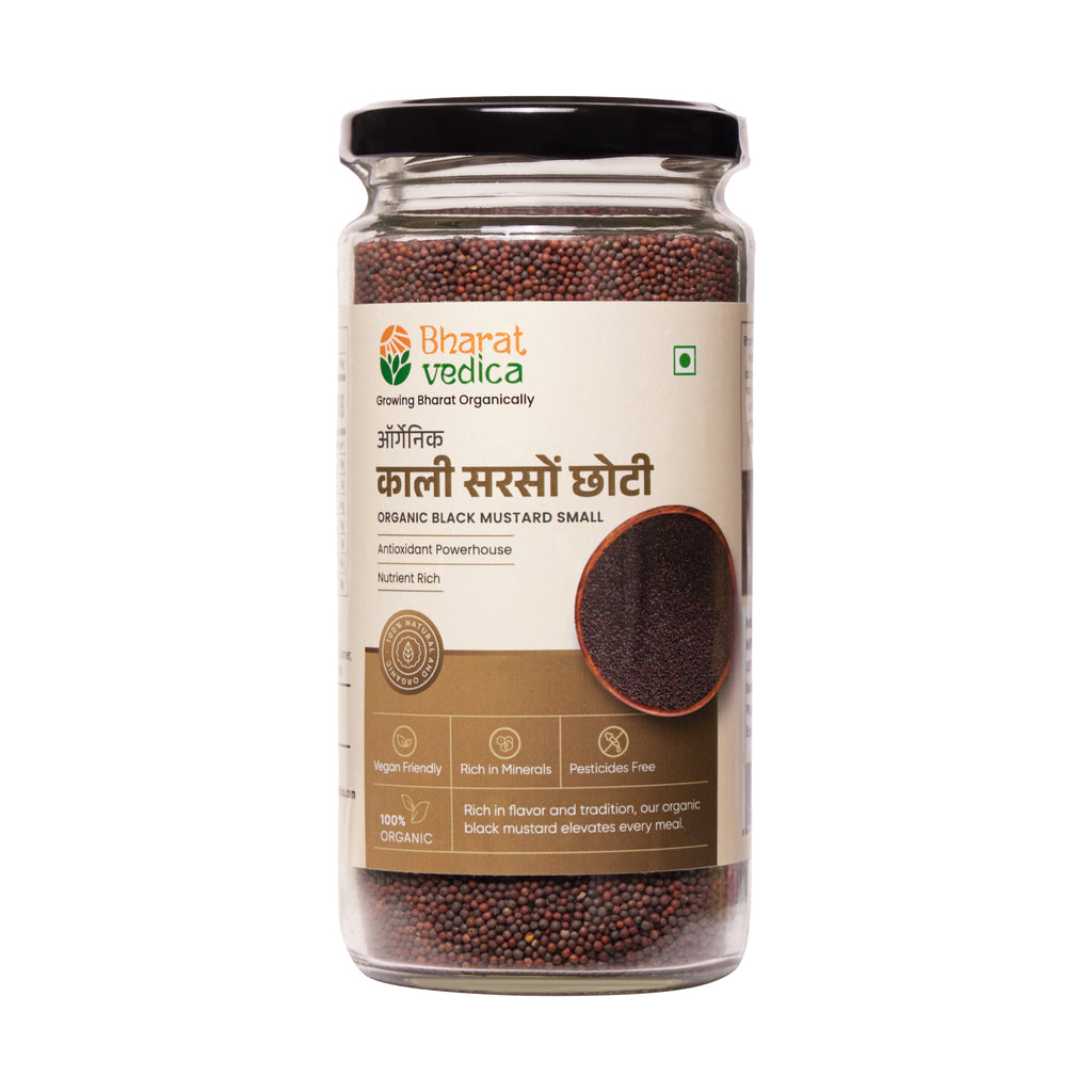 Bharat Vedica Organic Black Mustard Small - Kali Sarso | Grocsy