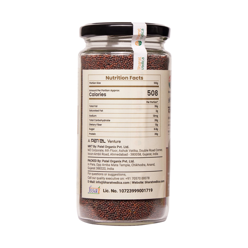 Bharat Vedica Organic Black Mustard Small - Kali Sarso | Grocsy