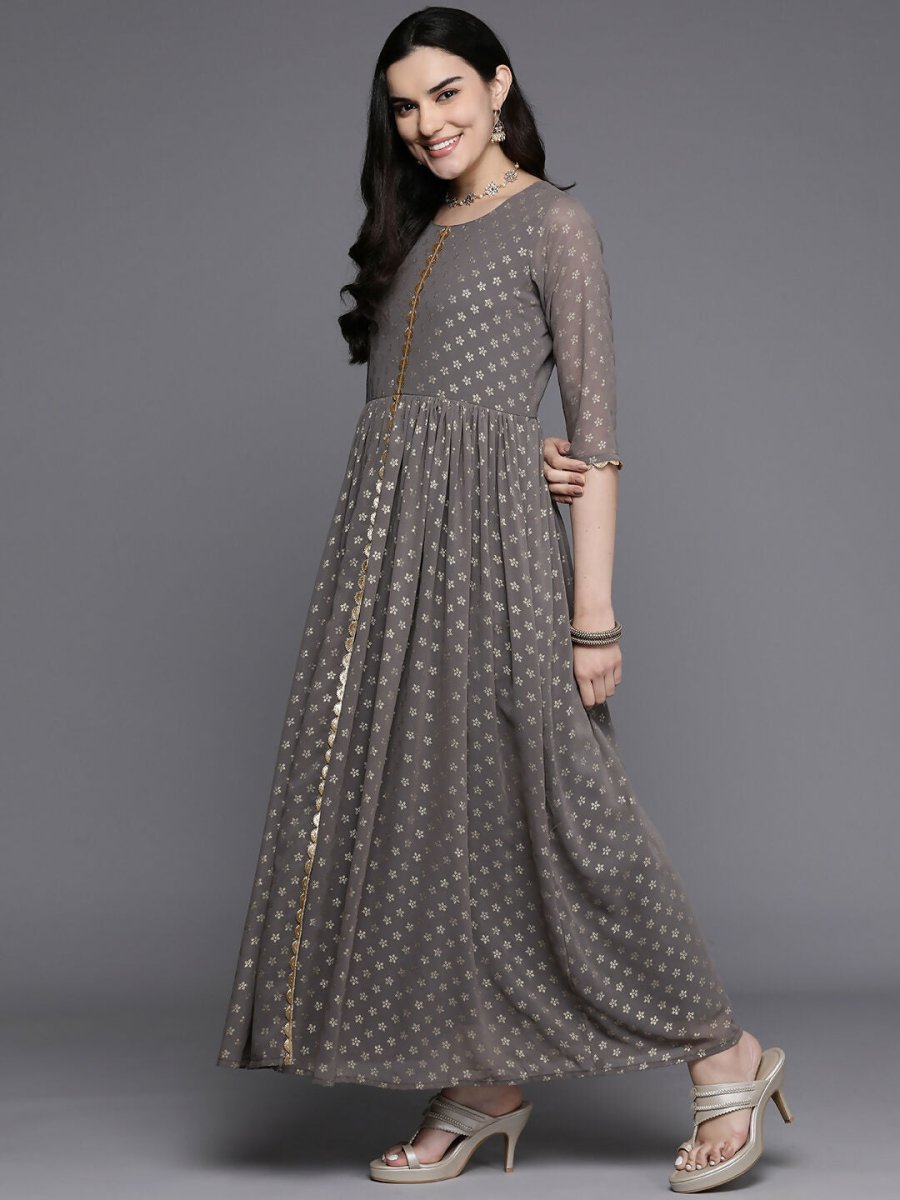 Ahalyaa Women's Traditional wear Kurta Set - Grey | Grocsy