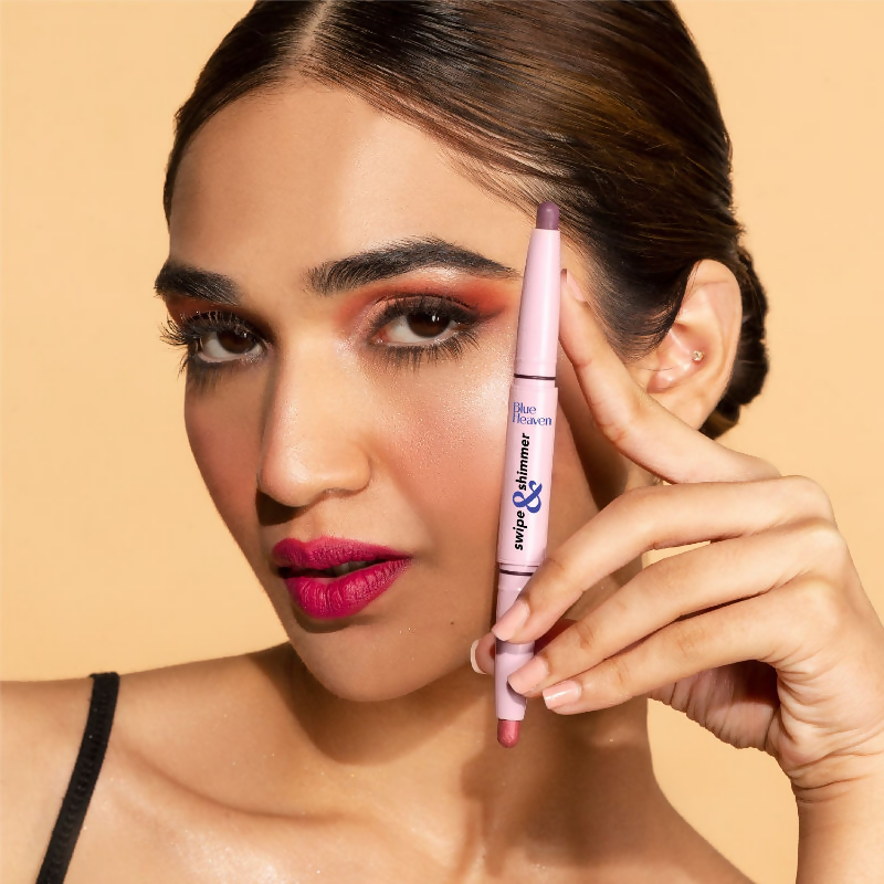 Blue Heaven Swipe & Shimmer Extreme Hold Eyeshadow Stick - Plum Berry Paint | Grocsy
