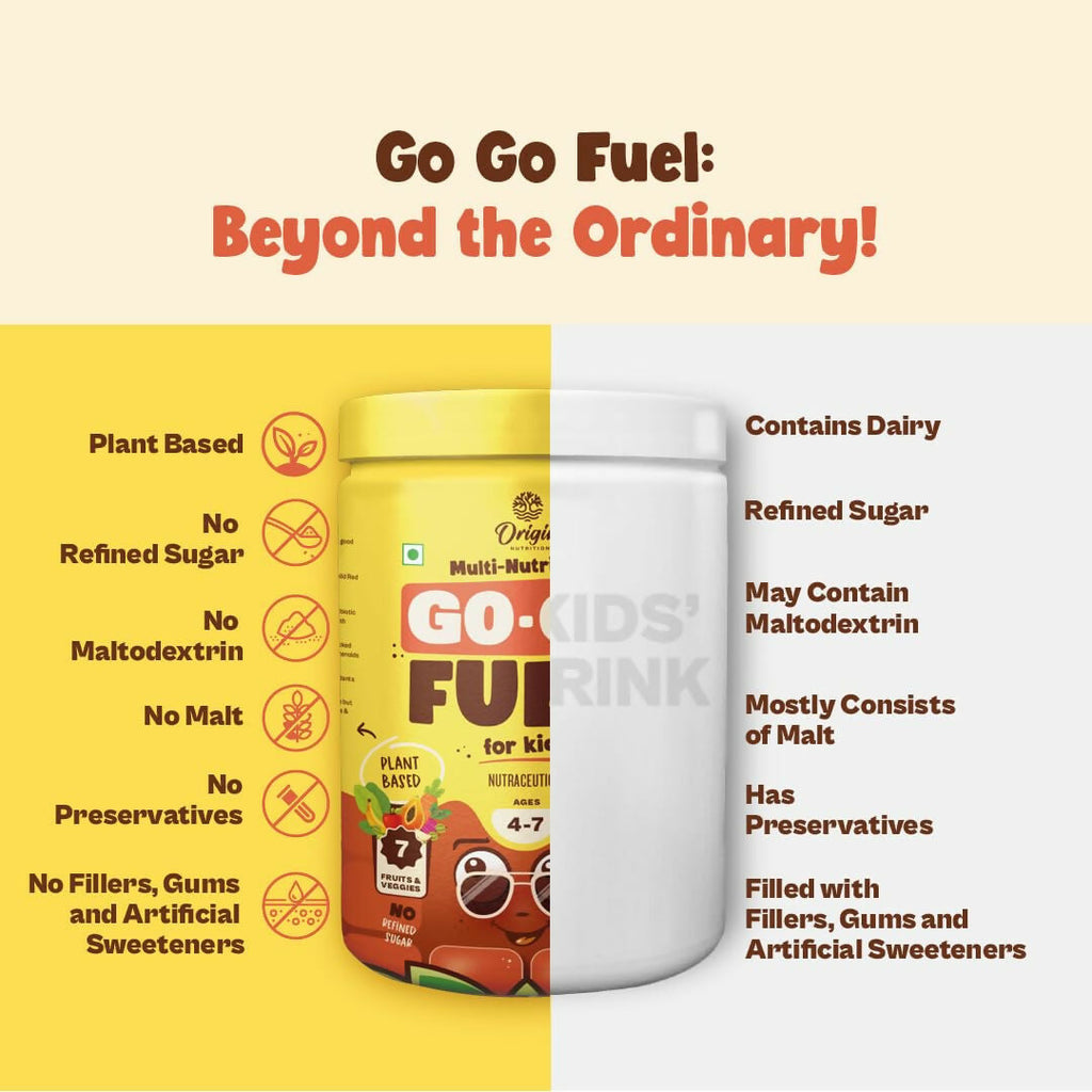 Origin Nutrition Multi Nutritional Go Go Fuel Health Drink For Kids, Ages 4-7 Yrs | Grocsy