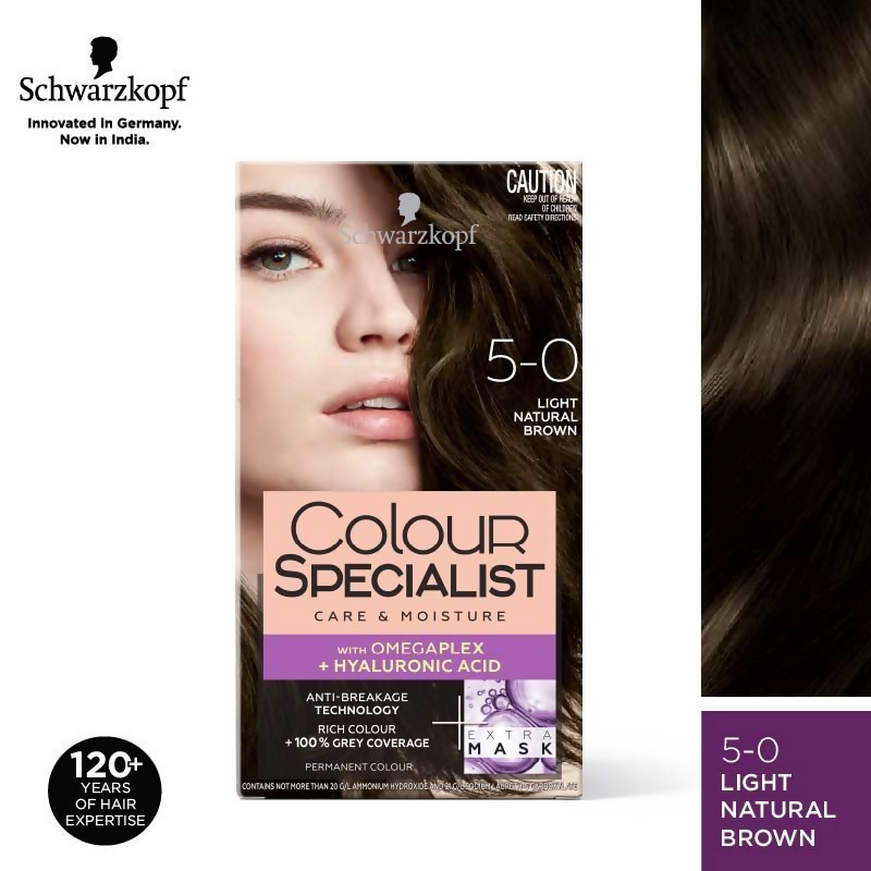 Schwarzkopf Colour Specialist Permanent Hair Colour - 5.0 Light Natural Brown | Grocsy