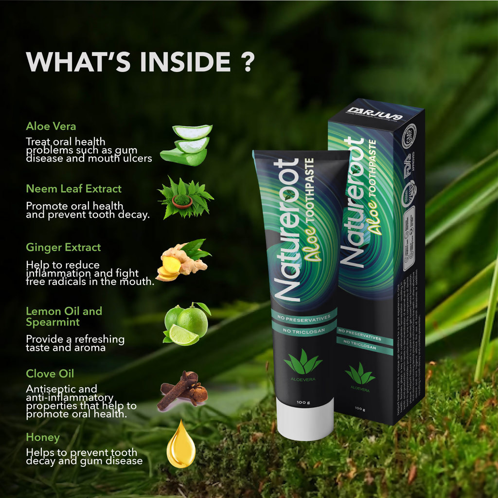 Herbs & Hills Natureroot Aloe Toothpaste | Grocsy