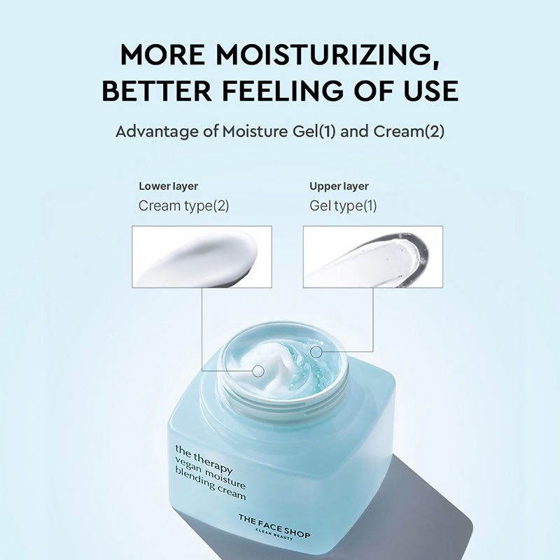 The Face Shop The Therapy Vegan Moisture Blending Cream - Korean Skincare | Grocsy
