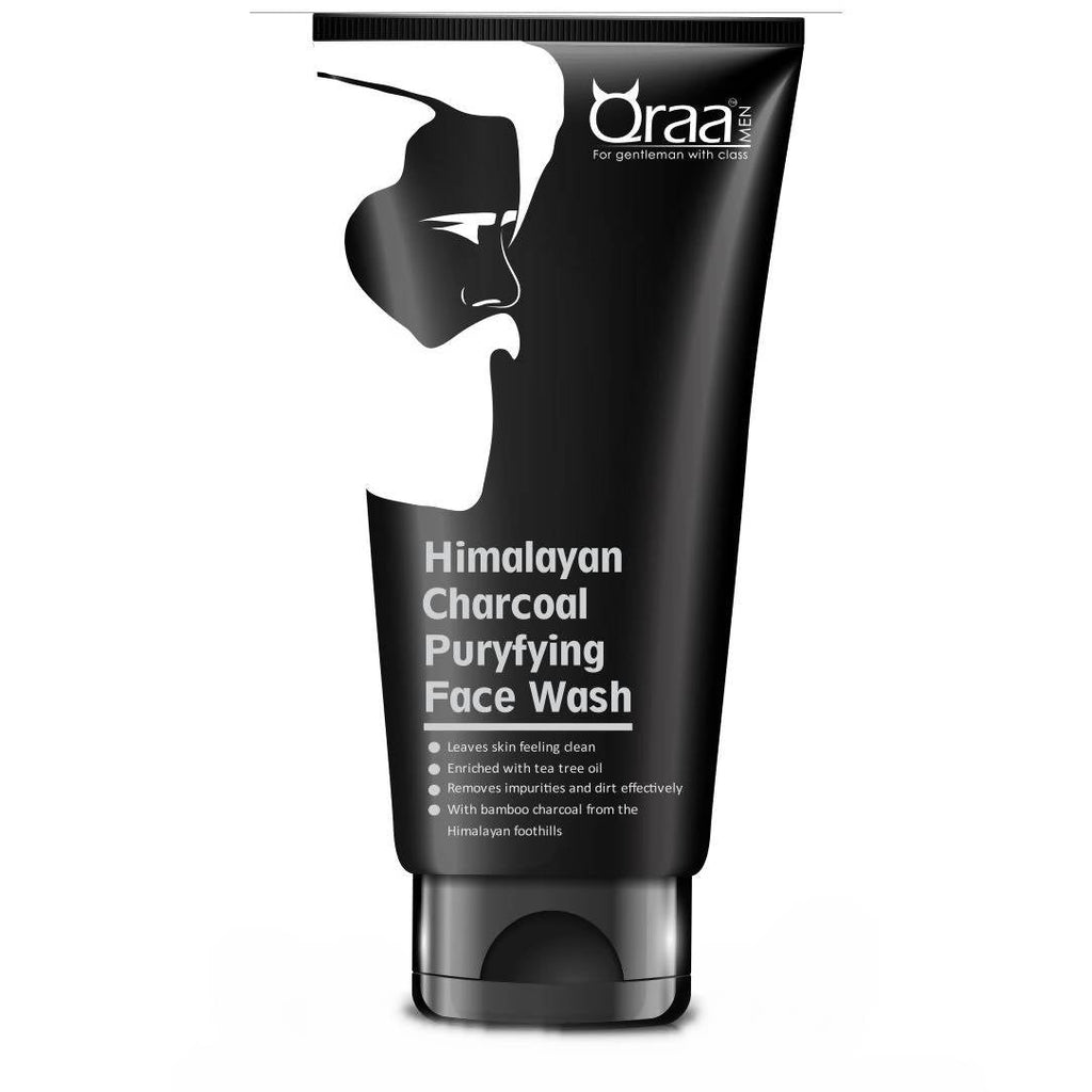 Qraa Men Himalayan Charcoal Purifying Face Wash | Grocsy