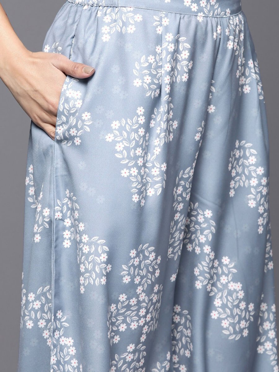 Ahalyaa Women's Traditional Wea Co-ods - Grey | Grocsy