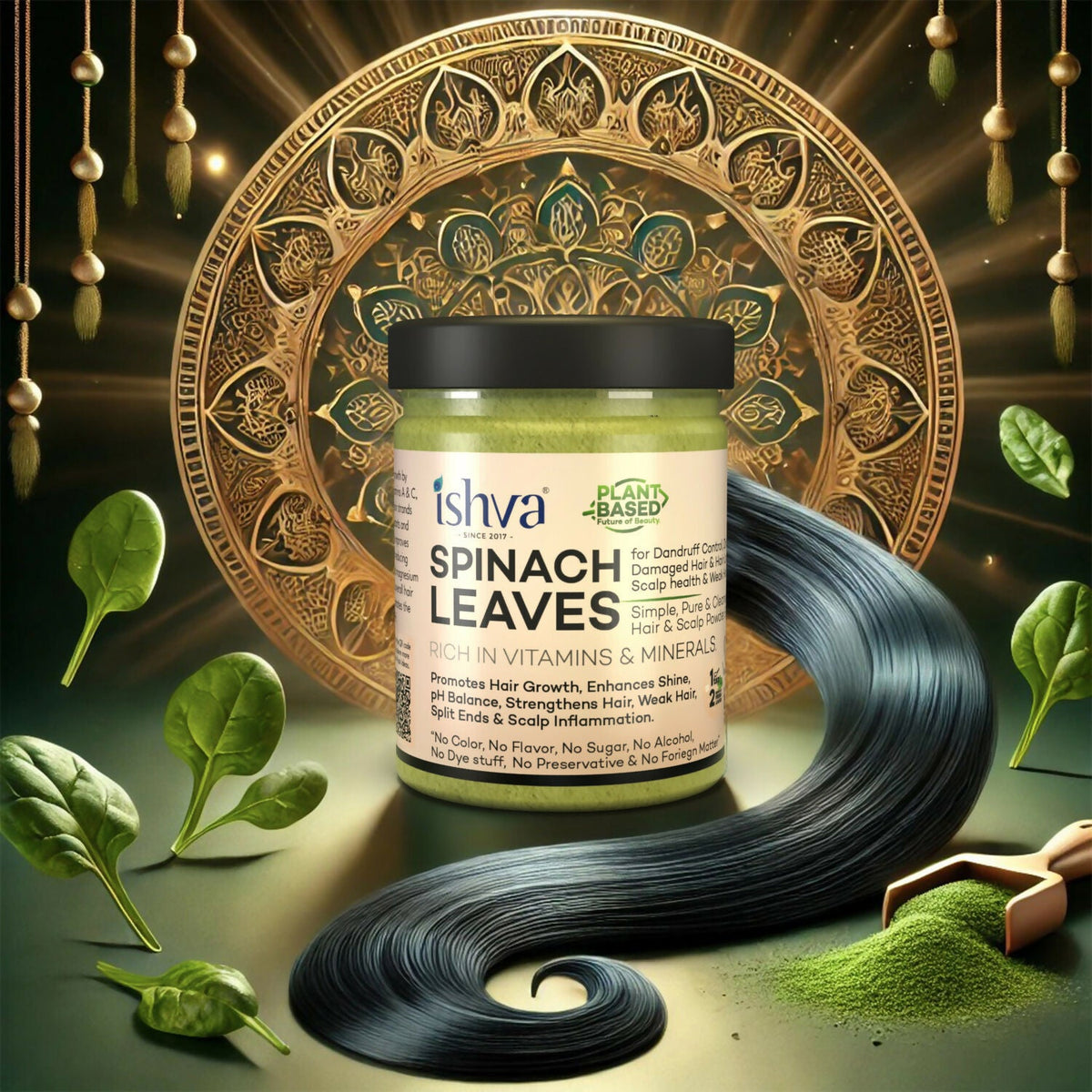 Ishva Spinach Powder For Hair | Grocsy